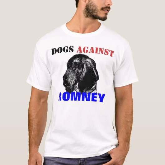 Honden tegen Romney T-shirt (Voorkant)