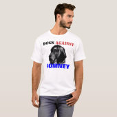 Honden tegen Romney T-shirt (Voorkant volledig)