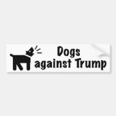 Honden tegen Trump Bumpersticker (Voorkant)