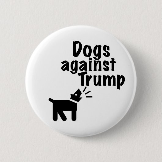 Honden tegen Trump Ronde Button 5,7 Cm (Voorkant)