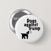 Honden tegen Trump Ronde Button 5,7 Cm (Voorkant /achterkant)