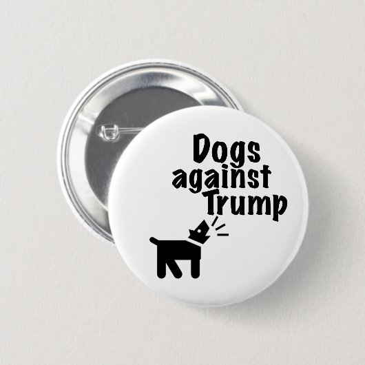 Honden tegen Trump Ronde Button 5,7 Cm (Voorkant /achterkant)