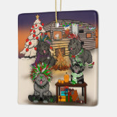 Honden Trailer Park Keramisch Ornament (Links)