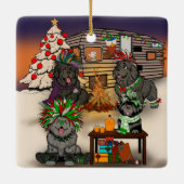 Honden Trailer Park Keramisch Ornament (Achterkant)