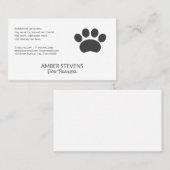 Honden trainer | Oppasser | Pootafdruk Visitekaartje (Voorkant / Achterkant)
