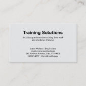 Honden training visitekaartje (Achterkant)