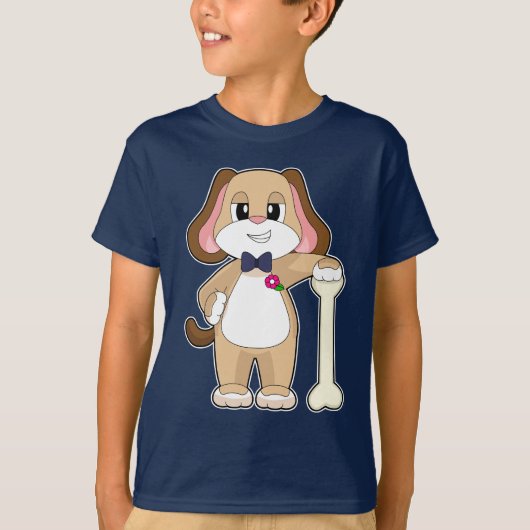 Honden Trimmantel Stropdas Trouw T-shirt (Voorkant)