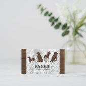 Honden Troep | Hondentraining Houten Marmer Visitekaartje (Staand voorkant)