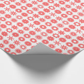 Honden - Tropisch roze op wit Cadeaupapier (Hoek)