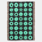 Honden - Turquoise op Black Deken (Voorkant Verticaal)