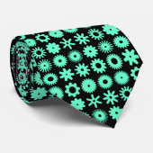 Honden - Turquoise op Black Stropdas (Opgerold)
