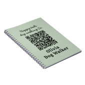 Honden uitlaat QR-code zakelijk merk Drawstring Ba Notitieboek (Rechterzijde)