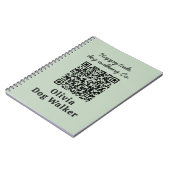 Honden uitlaat QR-code zakelijk merk Drawstring Ba Notitieboek (Linkerzijde)