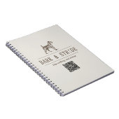 Honden uitlaat QR-code zakelijk merk drawstring Notitieboek (Rechterzijde)