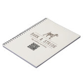 Honden uitlaat QR-code zakelijk merk drawstring Notitieboek (Linkerzijde)
