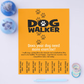 Honden uitlaatbedrijf scheurblad flyer sjabloon (Enkel)