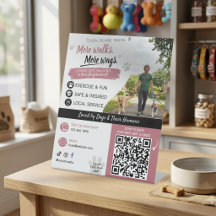 Honden Uitlaten en Dierenoppas met QR-code Zakelij