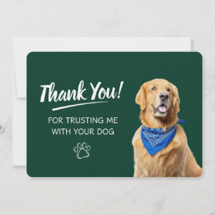 Honden uitlaten en huisdieren oppassen bedankkaart