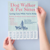 Honden uitlaten Flyer | Aangepaste huisdier oppask (Hand)