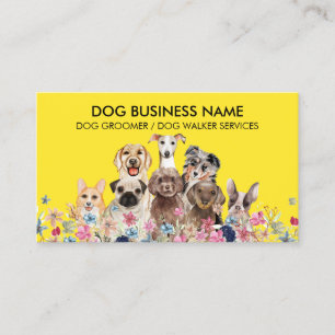 Honden uitlaten Merk Bloemen Visitekaartje