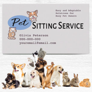 Honden uitlaten Pet Sitting Diensten Professioneel Visitekaartje