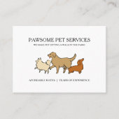 Honden Uitlaten Pet Sitting QR Code Visitekaartje (Voorkant)