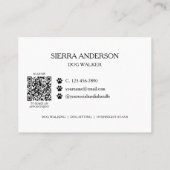 Honden Uitlaten Pet Sitting QR Code Visitekaartje (Achterkant)