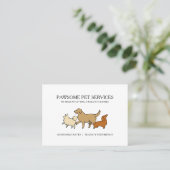Honden Uitlaten Pet Sitting QR Code Visitekaartje (Staand voorkant)