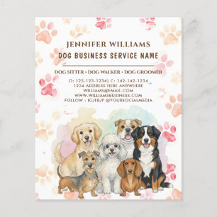 Honden uitlaten Pet Sitting Zakelijk Waterverf Hon Flyer