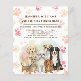 Honden uitlaten Pet Sitting Zakelijk Waterverf Hon Flyer
