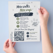 Honden Uitlaten Pet Sitting Zakenvliegers QR Code Flyer (Hand)