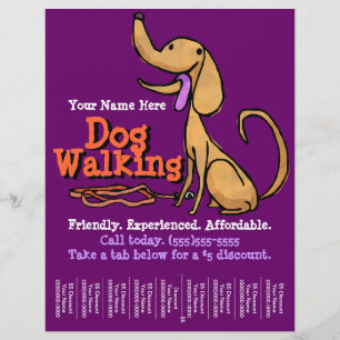 Honden uitlaten. Reclameflyer Flyer