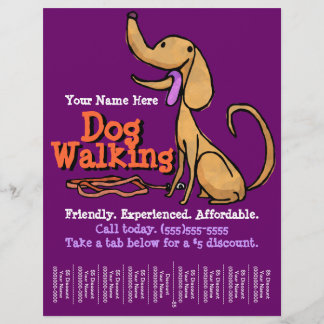 Honden uitlaten. Reclameflyer Flyer