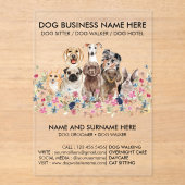 Honden uitlaten Transparant Acryl Uitnodigingen (Voorkant)