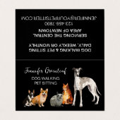 Honden Uitlaten Visitekaartje (Buitenkant ongevouwen)
