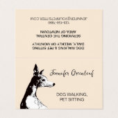 Honden Uitlaten Visitekaartje (Buitenkant ongevouwen)