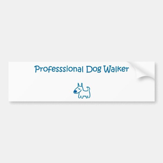 honden uitlater bumpersticker (Voorkant)