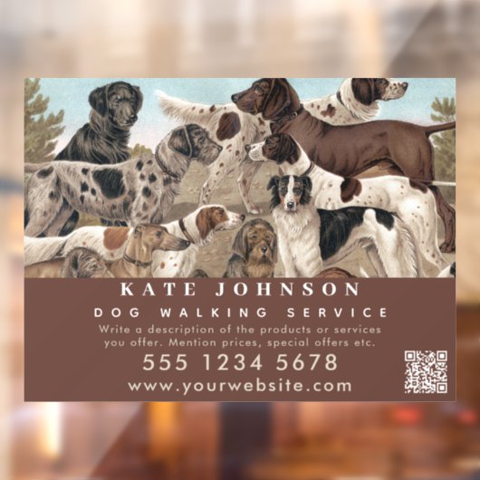 Honden Uitlater Huisdier Verzorging Dierenverzorgi Raamsticker (Vel 2)