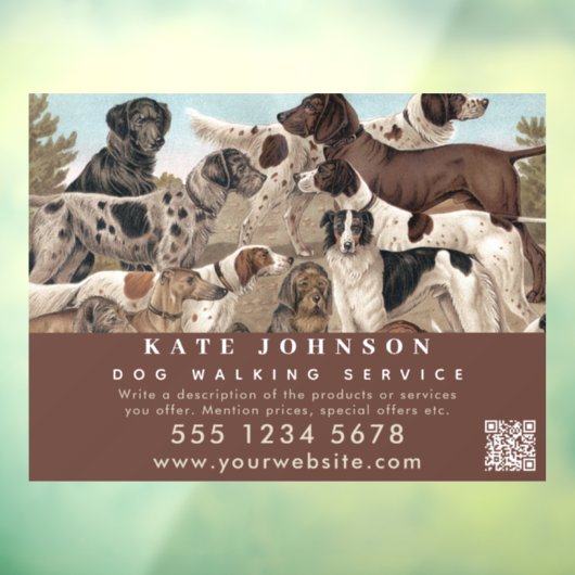 Honden Uitlater Huisdier Verzorging Dierenverzorgi Raamsticker (Vel 3)