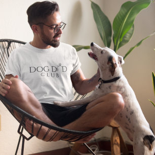 Honden Vader Club Minimal Lijn Kunst Ontwerp T-shirt