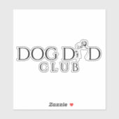 Honden Vader Club Minimal Lijn Kunst Sticker (Vel)