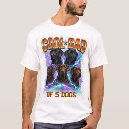 Honden Vader Portret Gepersonaliseerd Nummer Aange T-shirt