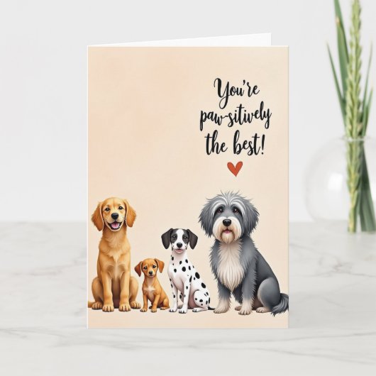 Honden Vaderdag Grafische Kaart (Voorkant)