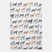 Honden van alle soorten theedoek (Verticaal)