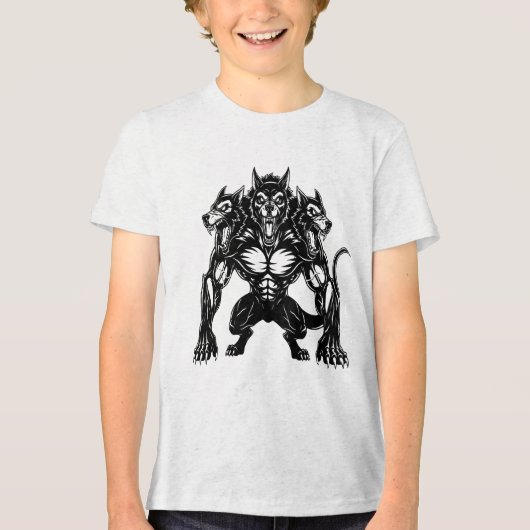 Honden van Cerberus Tri-Blend Shirt (Voorkant)