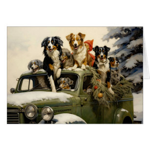 Honden van de Tree Boerderij Vintage