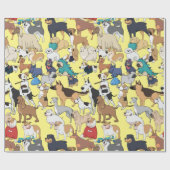 Honden van de wereld cadeaupapier (Vlak)