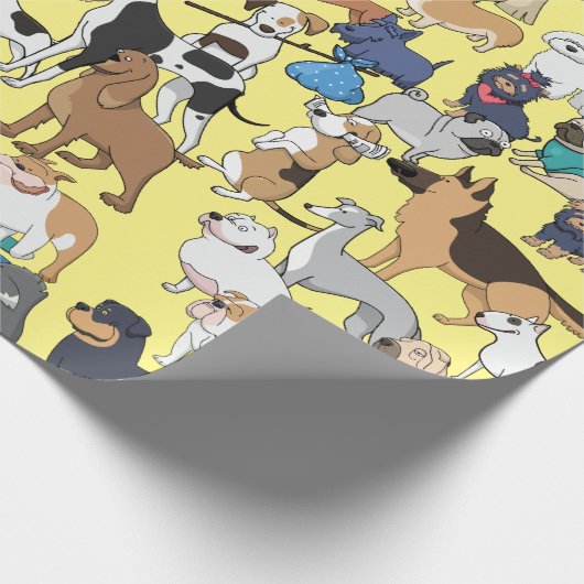 Honden van de wereld cadeaupapier (Hoek)
