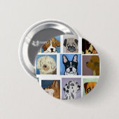 honden van eric ginsburg ronde button 5,7 cm (Voorkant /achterkant)