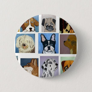 honden van eric ginsburg ronde button 5,7 cm